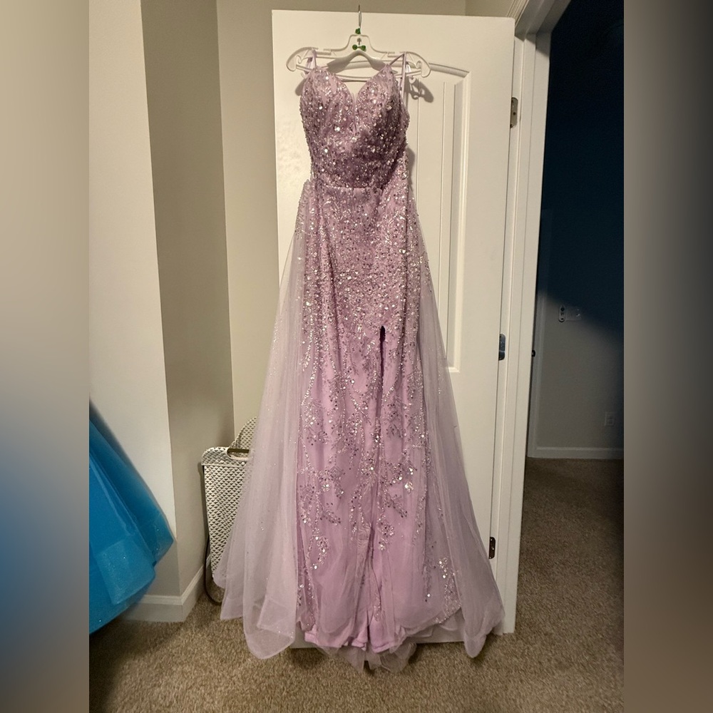 COLORS Dress Elegant Lavender Sequin Prom Dress